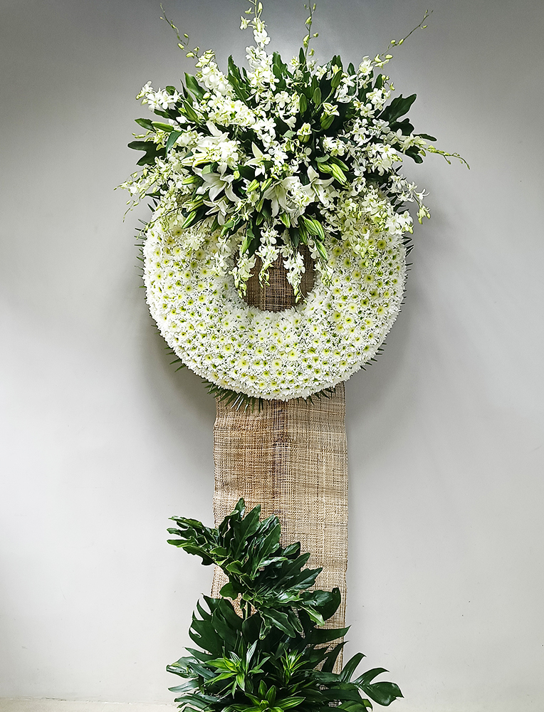 Funeral Wreath Arrangement by La Rosa Flower Shop