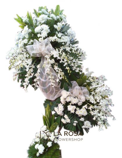 Funeral Flowers Standy 03 - Standing Funeral Flower by LaRosa Flower Shop Quezon City