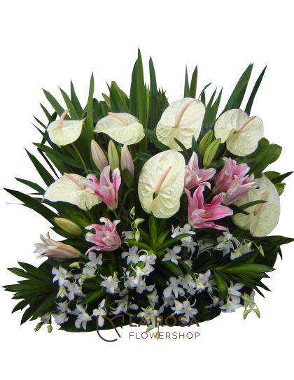 Funeral Garden Single 01 - Funeral Flower Delivery by LaRosa Flower Shop Quezon City