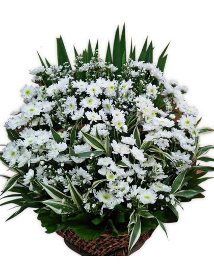 Sympathy Flower Basket - Funeral Flower Delivery by LaRosa Flower Shop Quezon City