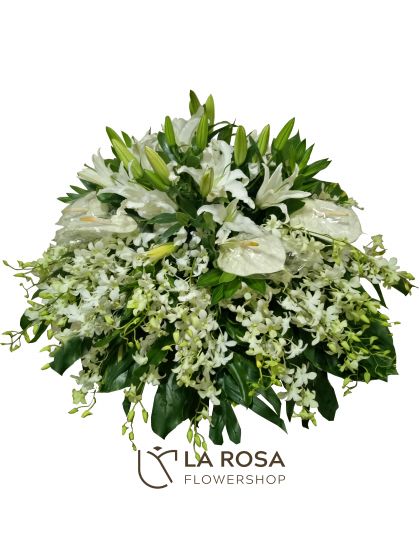 Sympathy Flower Flat Spray 01 - Funeral Flower Delivery by LaRosa Flower Shop Quezon City