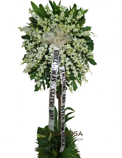 Sympathy Flower Stand 02 - Standing Funeral Flower by LaRosa Flower Shop Quezon City