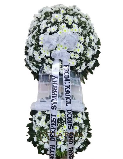 Sympathy Flower Stand 03 - Standing Funeral Flower by LaRosa Flower Shop Quezon City