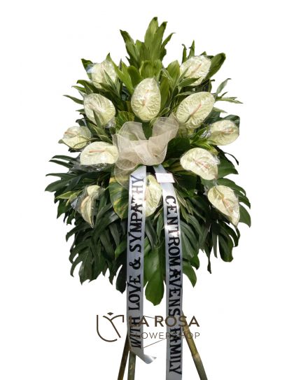 Sympathy Flower Stand 05 - Standing Funeral Flower by LaRosa Flower Shop Quezon City
