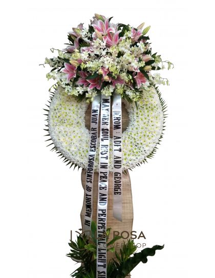 Sympathy Flower Wreath 03 - Wreath Funeral Flower by LaRosa Flower Shop Quezon City