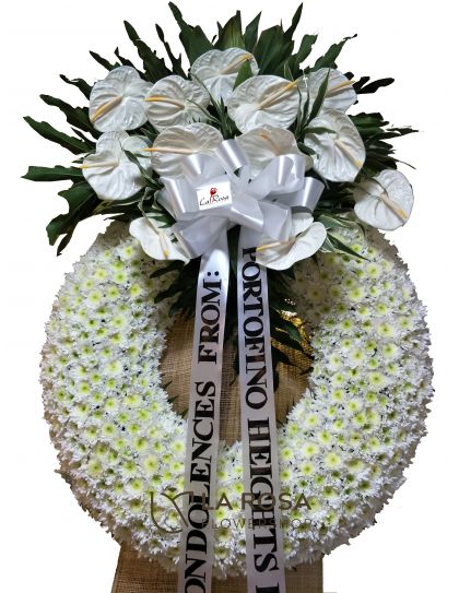 Sympathy Flower Wreath 04 - Wreath Funeral Flower by LaRosa Flower Shop Quezon City