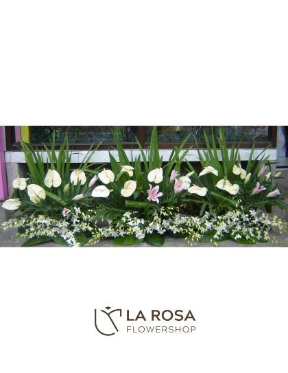 Sympathy Garden Arrangement 01 - Funeral Flowers Delivery by LaRosa Flower Shop Quezon City