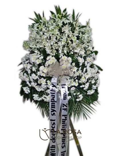 Funeral Standy 27 - Standing Funeral Flower by LaRosa Flower Shop Quezon City