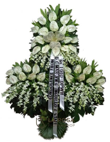 Flower Standy 34 - Standing Funeral Flower by LaRosa Flower Shop Quezon City