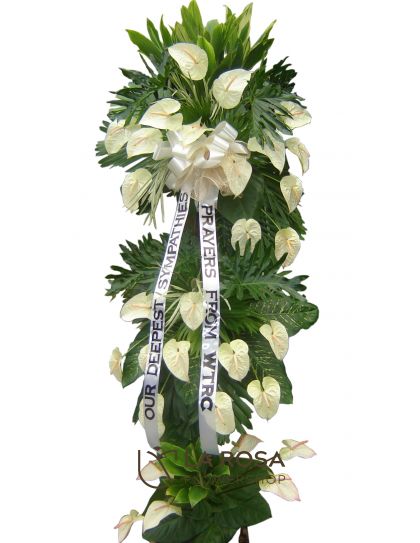 Sympathy 028 - Standing Funeral Flower by LaRosa Flower Shop Quezon City