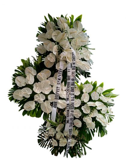 Sympathy Flower Stand 10 - Funeral Flowers Delivery by LaRosa Flower Shop Quezon City