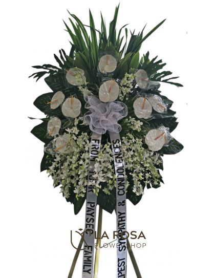 Flower Standy 32 - Standing Funeral Flower by LaRosa Flower Shop Quezon City