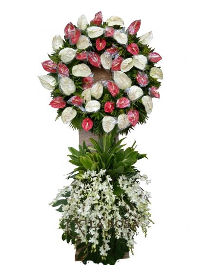 Flower Wreath 02 - Wreath Funeral Flower by LaRosa Flower Shop Quezon City