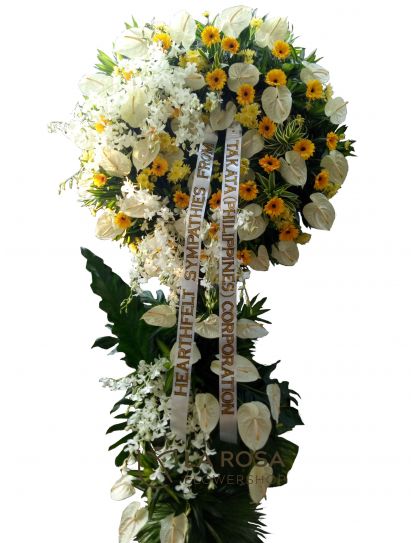 Flower Wreath 03 - Wreath Funeral Flower by LaRosa Flower Shop Quezon City