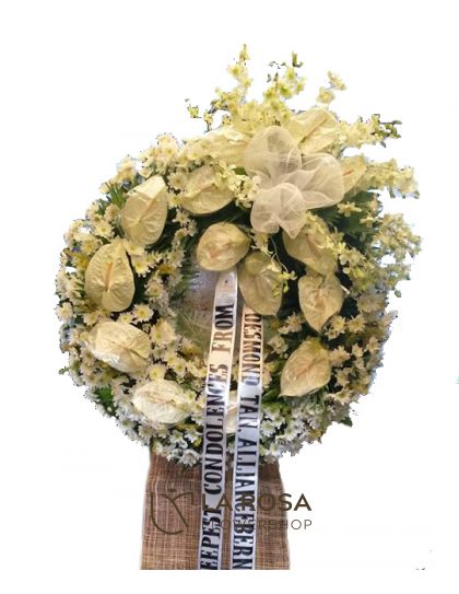 Flower Wreath 19 - Wreath Funeral Flower by LaRosa Flower Shop Quezon City