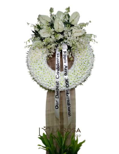 Flower Wreath 21 - Wreath Funeral Flower by LaRosa Flower Shop Quezon City
