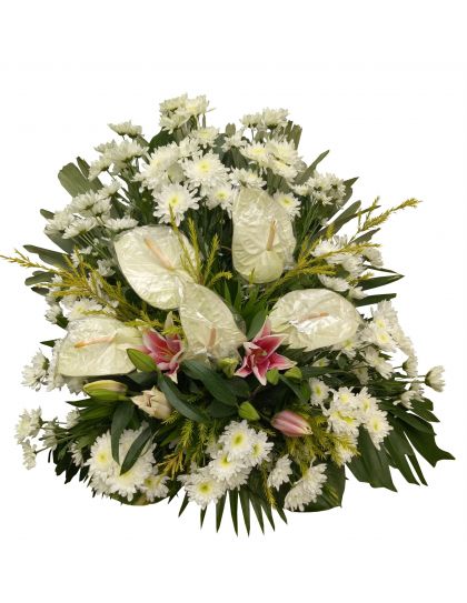 Flower Basket 06 - Funeral Flower Delivery by LaRosa Flower Shop Quezon City