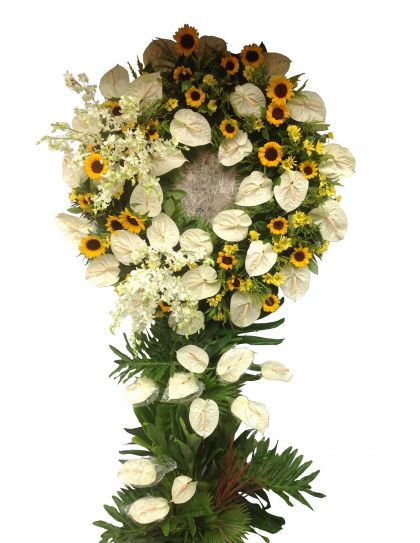 Funeral Elegant Flowers LRF-06 - Wreath Funeral Flower by LaRosa Flower Shop Quezon City