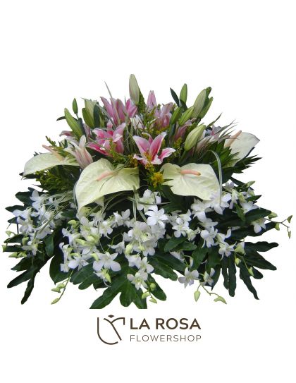 Funeral Flat Spray 01 - Funeral Flower Delivery by LaRosa Flower Shop Quezon City