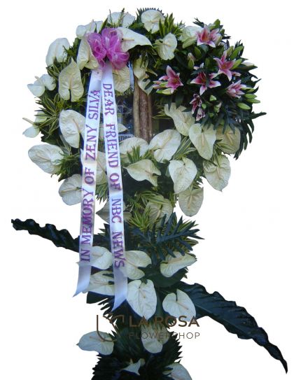Funeral Flowers 20 - Wreath Funeral Flower by LaRosa Flower Shop Quezon City