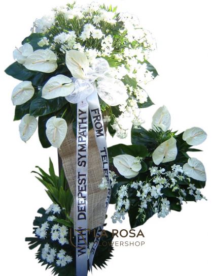 Funeral Flowers 28 - Standing Funeral Flower by LaRosa Flower Shop Quezon City