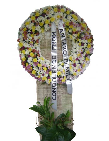 Funeral Flowers 43 - Wreath Funeral Flower by LaRosa Flower Shop Quezon City