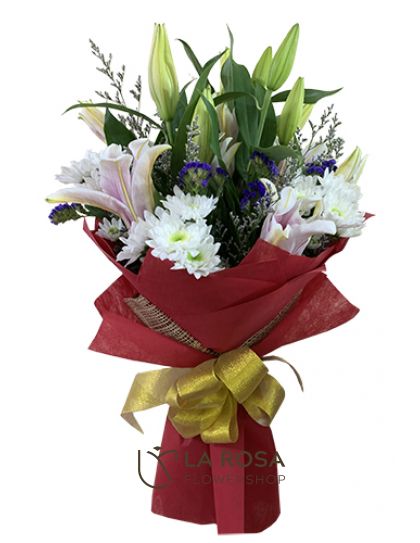 Simple Wish - Mixed Flower Bouquet by LaRosa Flower Shop Quezon City