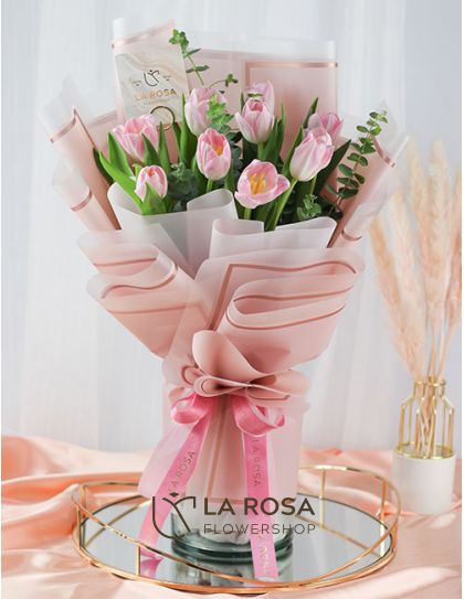 Liliana - Pink Tulips Delivery by LaRosa Flower Shop Quezon City