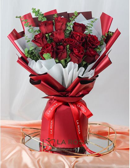 Loretta - Wine Red Roses Delivery by LaRosa Flower Shop Quezon City