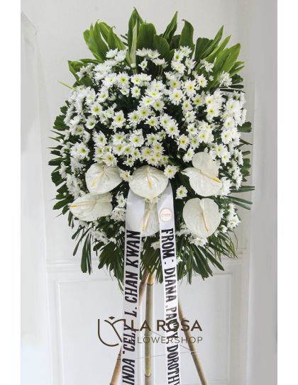 Funeral Standy 31 - Standing Funeral Flower by LaRosa Flower Shop Quezon City