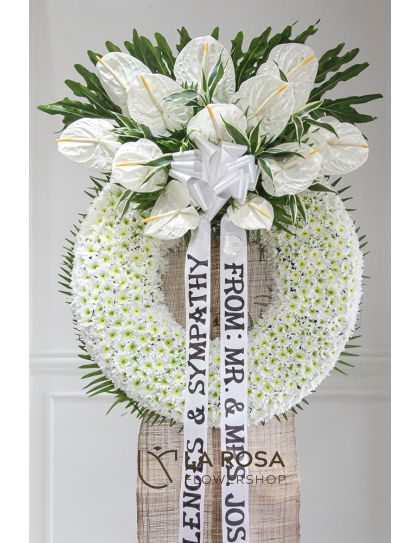 Flower Wreath 07 - Wreath Funeral Flower by LaRosa Flower Shop Quezon City