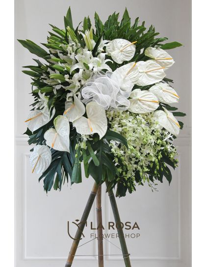 Funeral Elegant Flowers LRF-02 - Standing Funeral Flower by LaRosa Flower Shop Quezon City