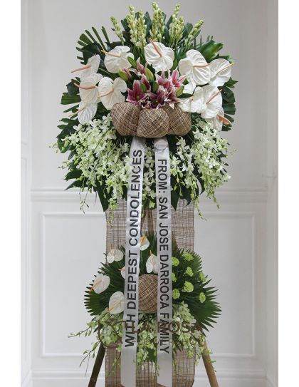 Funeral Flowers 01 - Standing Funeral Flower by LaRosa Flower Shop Quezon City