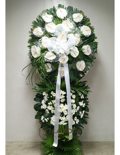 Sympathy Flower Stand 09 - Standing Funeral Flower by LaRosa Flower Shop Quezon City