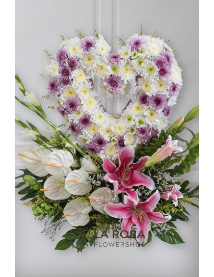Funeral flower delivery -Sympathy Mini Heart