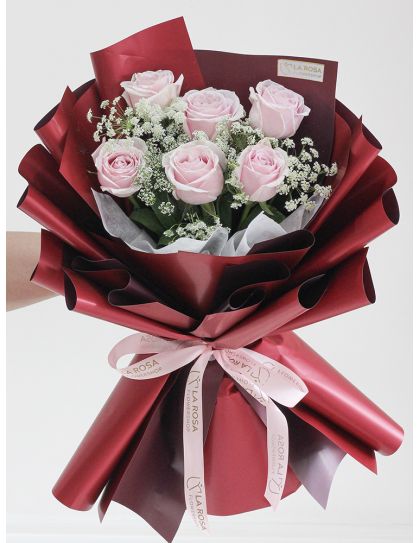flower delivery - Amaryllis- blush pink roses