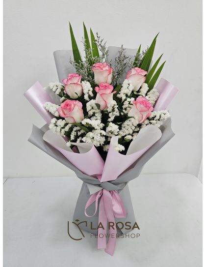 Imported Two Tone Pink - Roses Delivery by LaRosa Flower Shop Quezon City
