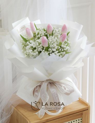 Virginia - Pink Tulips Delivery by LaRosa Flower Shop Quezon City