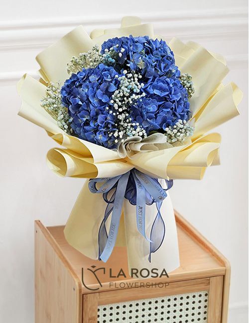 Blue Hydrangea Bouquet Blue Hydrangea Bouquet