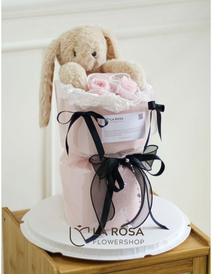 English Rose Hug (Preserved) - Preserved Flower Delivery by LaRosa Flower Shop Quezon City