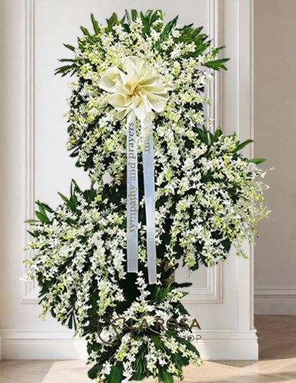 Funeral Flowers White Orchids