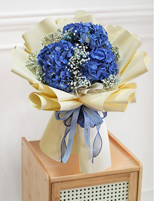 Blue Hydrangea Bouquet Blue Hydrangea Bouquet
