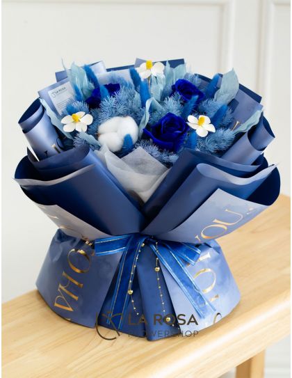Cobalt Charm (Preserved Roses)