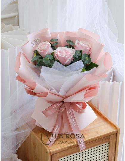 Tres Rosa (Blush Pink) - Affordable Flower Bouquet Collection Philippines | Flower Bouquet Delivery