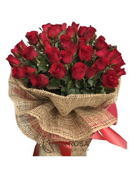 Bunch of Red Roses - Roses Bouquet by LaRosa Flower Shop Quezon City