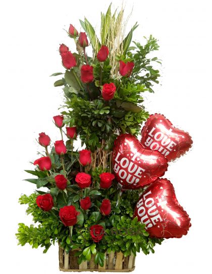 I Love You More - Flowers in a Basket Delivery by LaRosa Flower Shop Quezon City