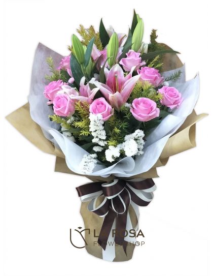 La Rosa Flower Bouquet 16 - Mixed Flower Bouquet by LaRosa Flower Shop Quezon City