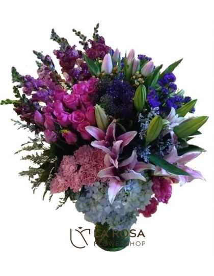 Spring Flowers - Flowers in a Vase Delivery by LaRosa Flower Shop Quezon City
