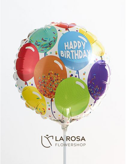 Happy Birthday 01 (Mylar Balloon) - Flowers with Balloon by LaRosa Flower Shop Quezon City