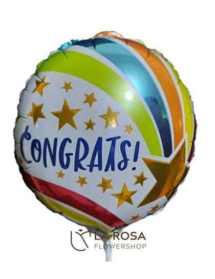 Congrats Balloon - Flowers with Balloon by LaRosa Flower Shop Quezon City